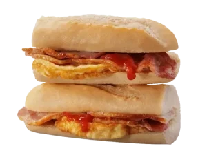 Bacon and Omelette Breakfast Baguette