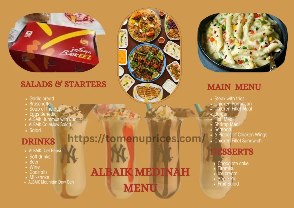 al baik madinah menu with prices