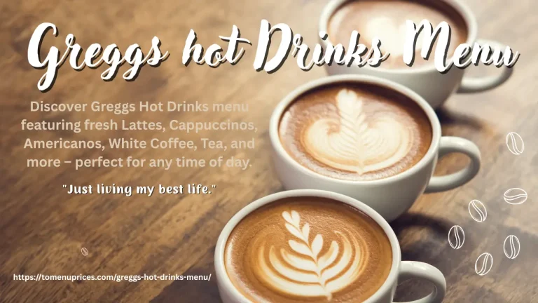Greggs Hot Drinks Menu